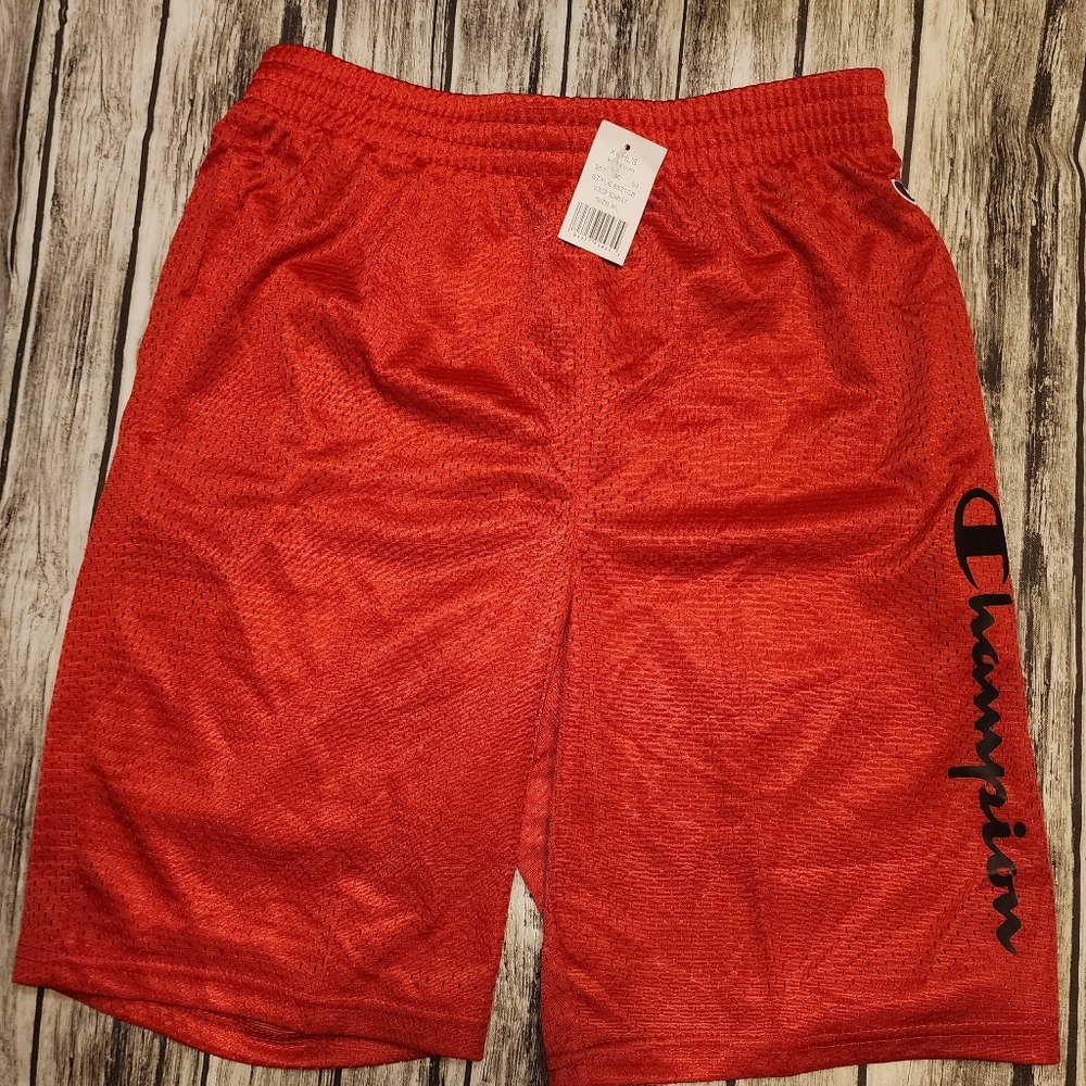 NWT Size XL champion boys athletic shorts scarlett with logo